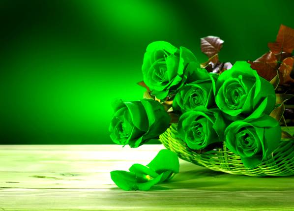 Green Colored Flowers