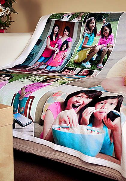 Photo collage blanket