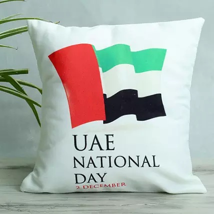 Uae Flag Pillows, Cute Cushions, White Cushion Covers, UAE Flag Printed Cushion
