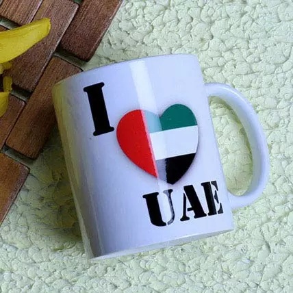 I Love UAE with Flag Mug,Gift I Love UAE Mug