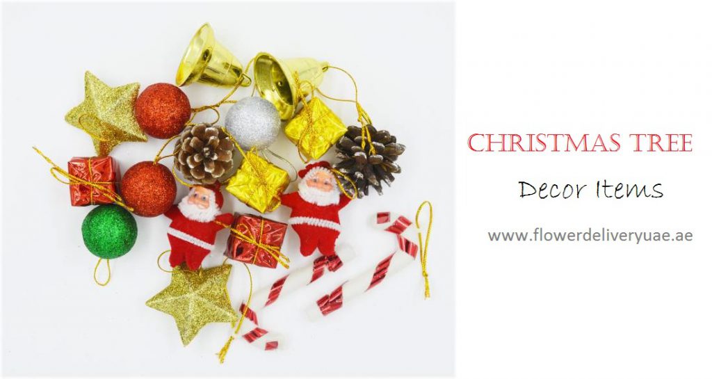 X-Mas tree decoration items set