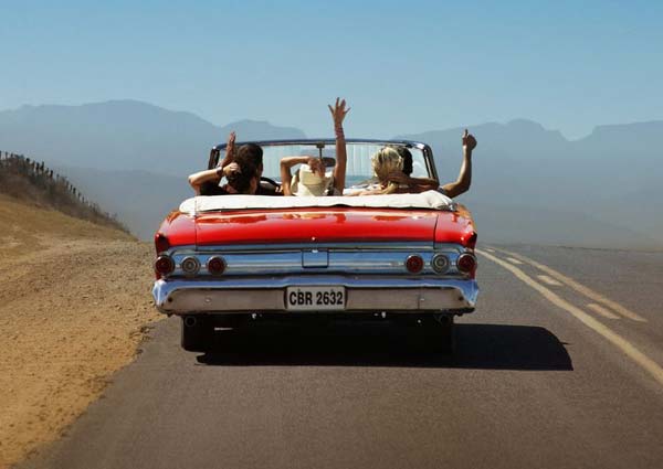 long drive with music
