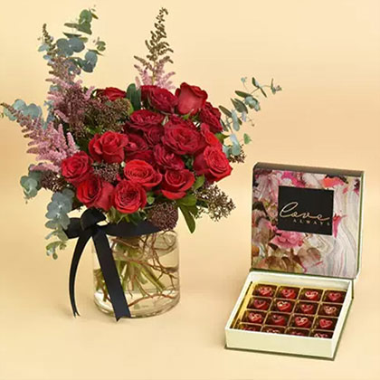 Roses Seduction and Chocolates
