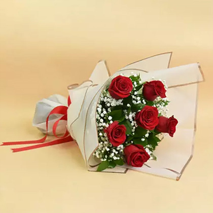Valentine 6 Roses Bouquet