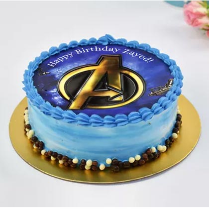 Avengers Logo Birthday Chocolate Cake Half kg