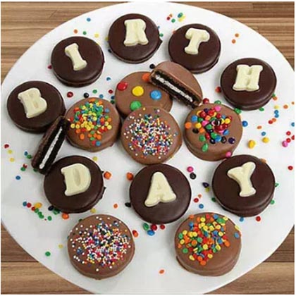 BIRTHDAY Belgian Chocolate Sandwich Cookies