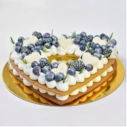 Heart To Heart Blueberry Special Cake