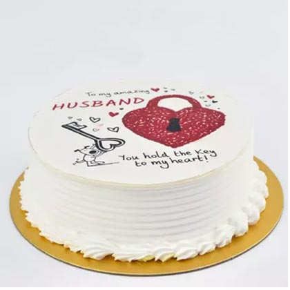 Key To My Heart My Husband Cake Half Kg