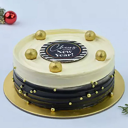 Cheers New Year Chocolate Cake