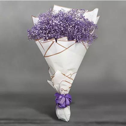 Grand Posy Of Purple Gypso