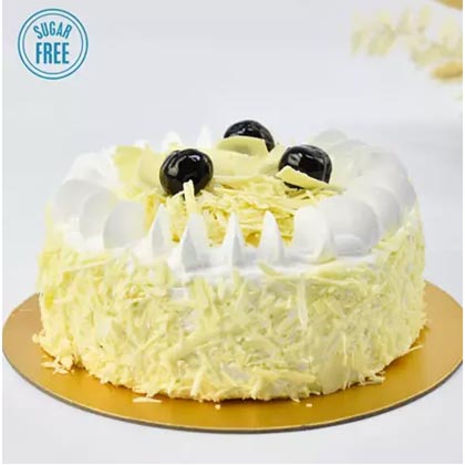 Sugar Free White Forest Cake Half Kg