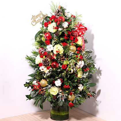 Fresh Flower Christmas Tree