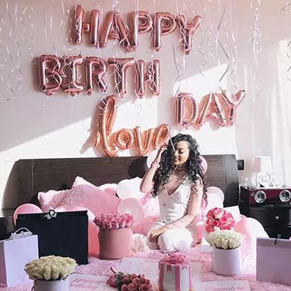 Happy Birthday Premium Decor With Cake