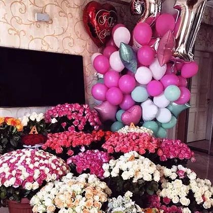 Vibrant Blooms and Balloons Magic